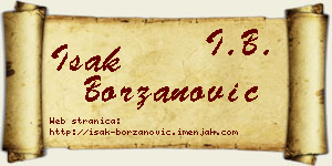 Isak Borzanović vizit kartica